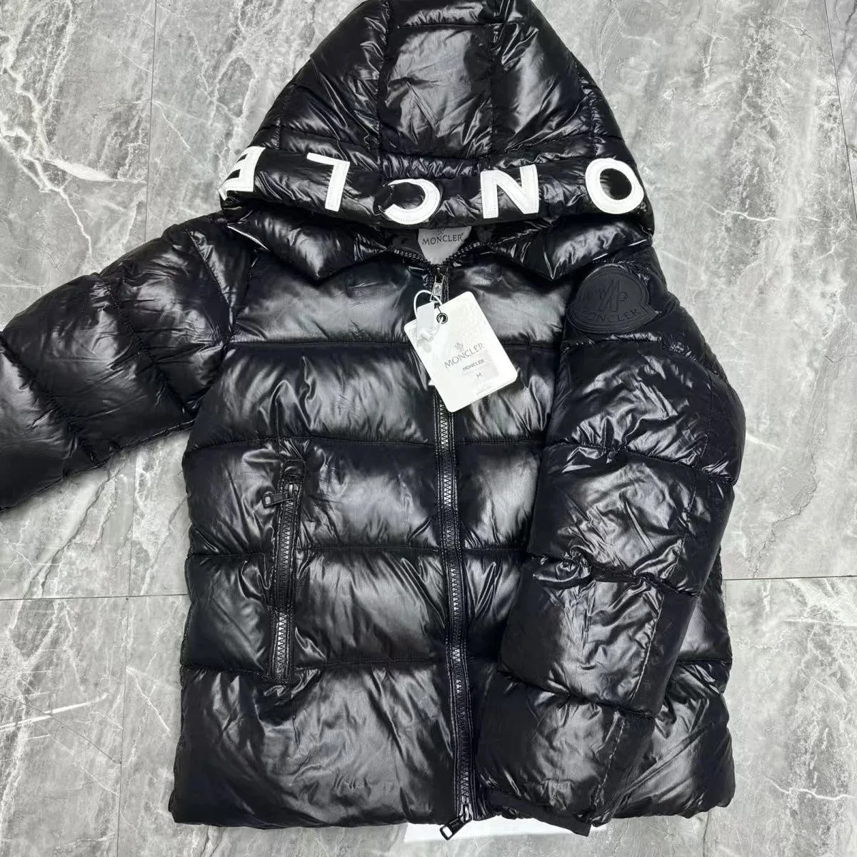 Moncler Letter Logo Black Parka