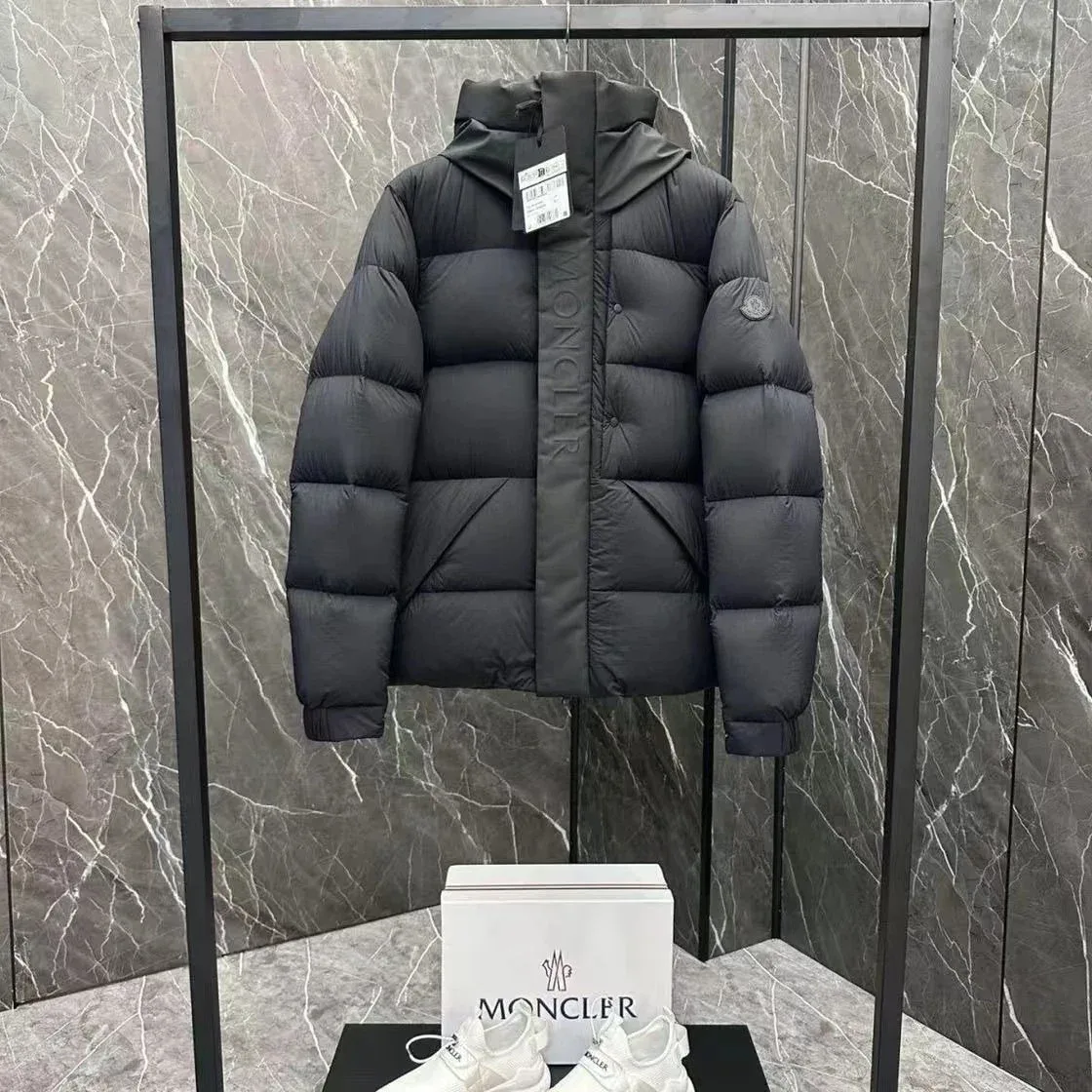 Moncler Maya Vertical Letter Black Parka