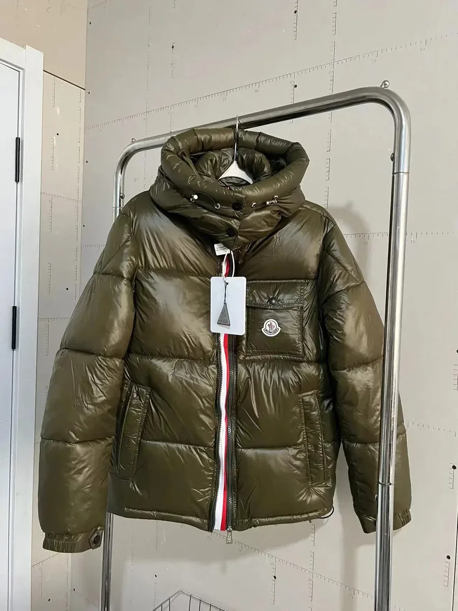 Moncler Maya Olive Red Stripe Parka