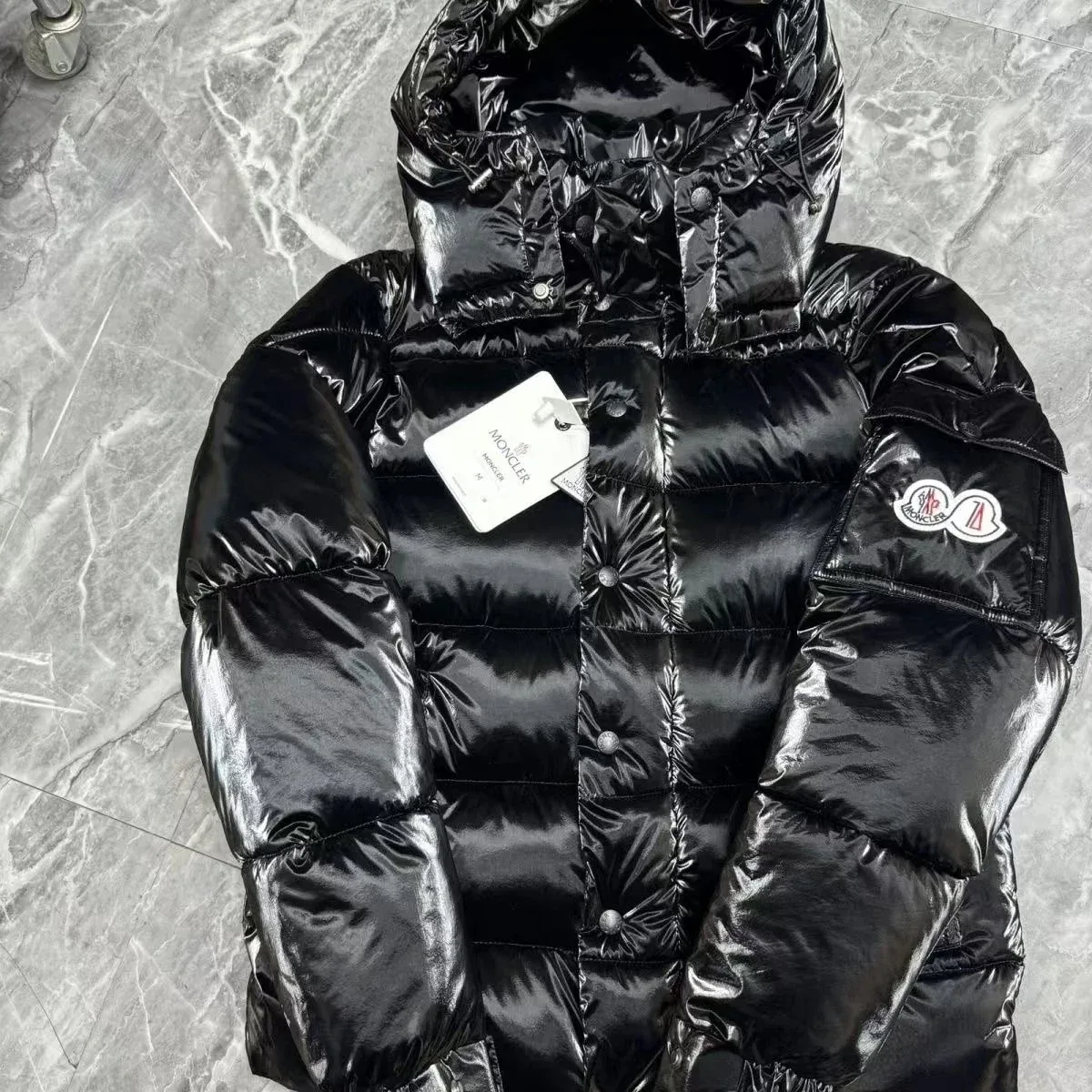 Moncler Double Black Long Puffer Coat