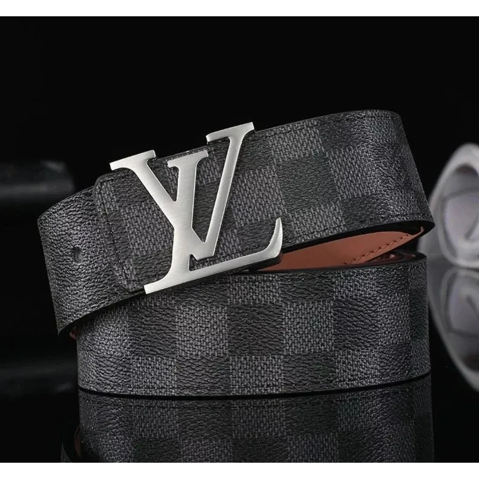 Louis Vuitton Damier LV Buckle Belt Black