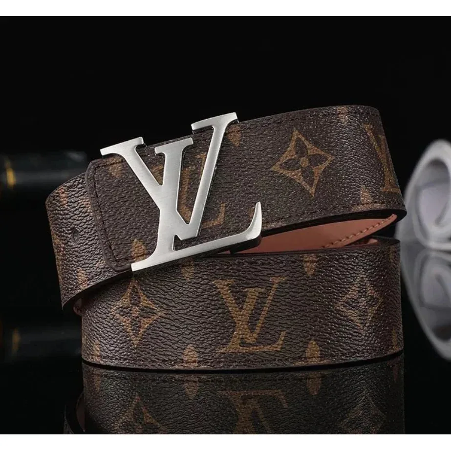 Louis Vuitton Monogram Belt Brown Leather Accessory