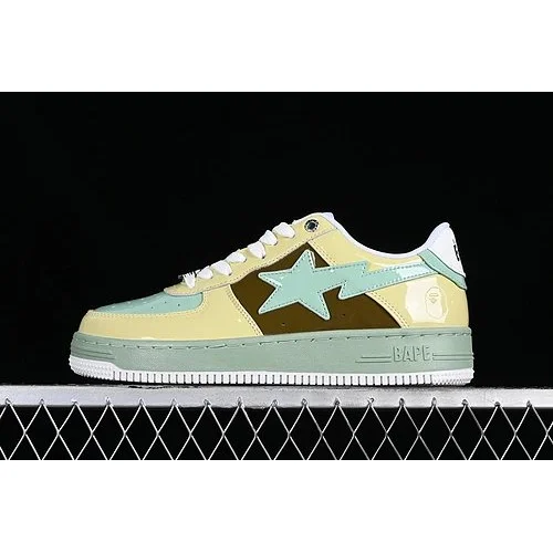 A Bathing Ape BAPE STA Yellow/Green Sneakers
