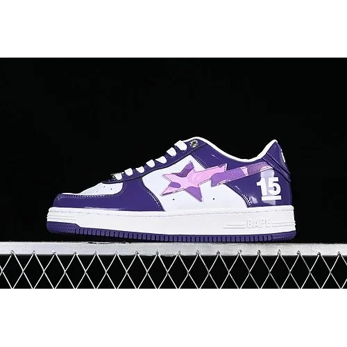 A Bathing Ape BAPE STA 15th Anniversary Purple White Sneakers