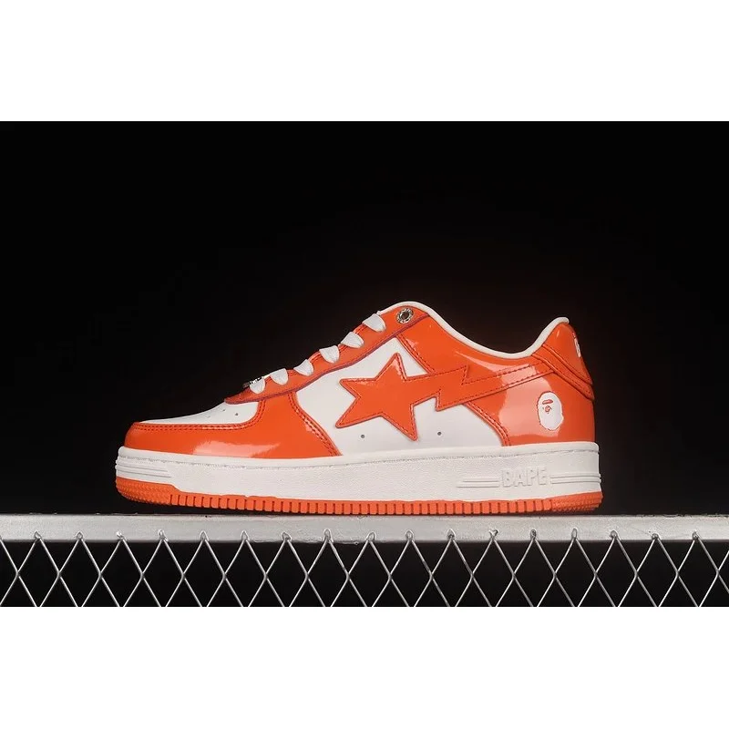 A Bathing Ape BAPE STA 3 Orange/White Sneakers