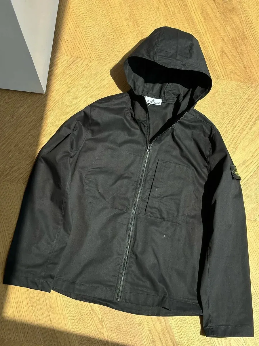 Stone Island Shadow Project Black Hooded Jacket