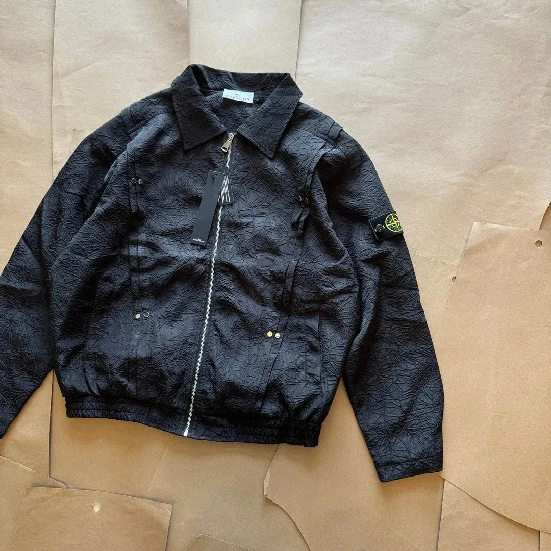 Stone Island 68-15 Black Crinkle Jacket