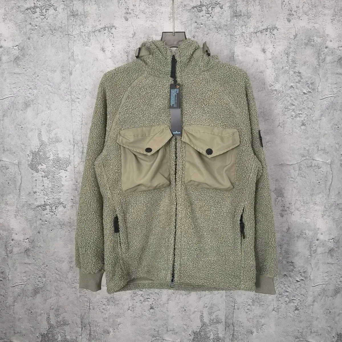 Stone Island 68-15 Olive Green Hooded Jacket