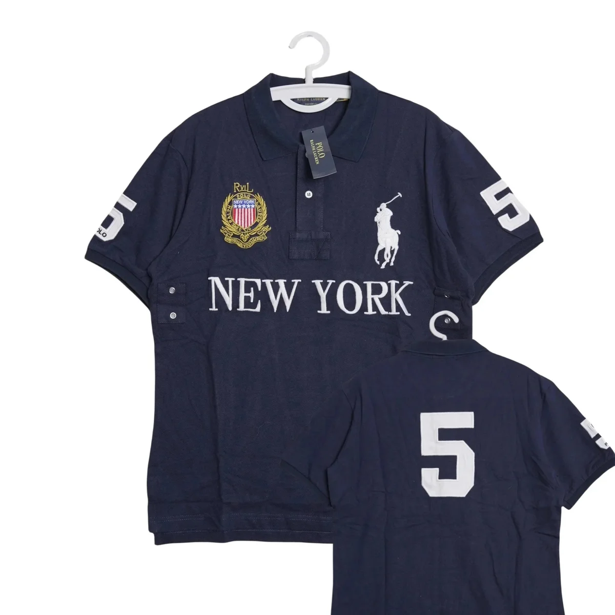Polo Ralph Lauren Big Pony New York Polo Shirt Navy