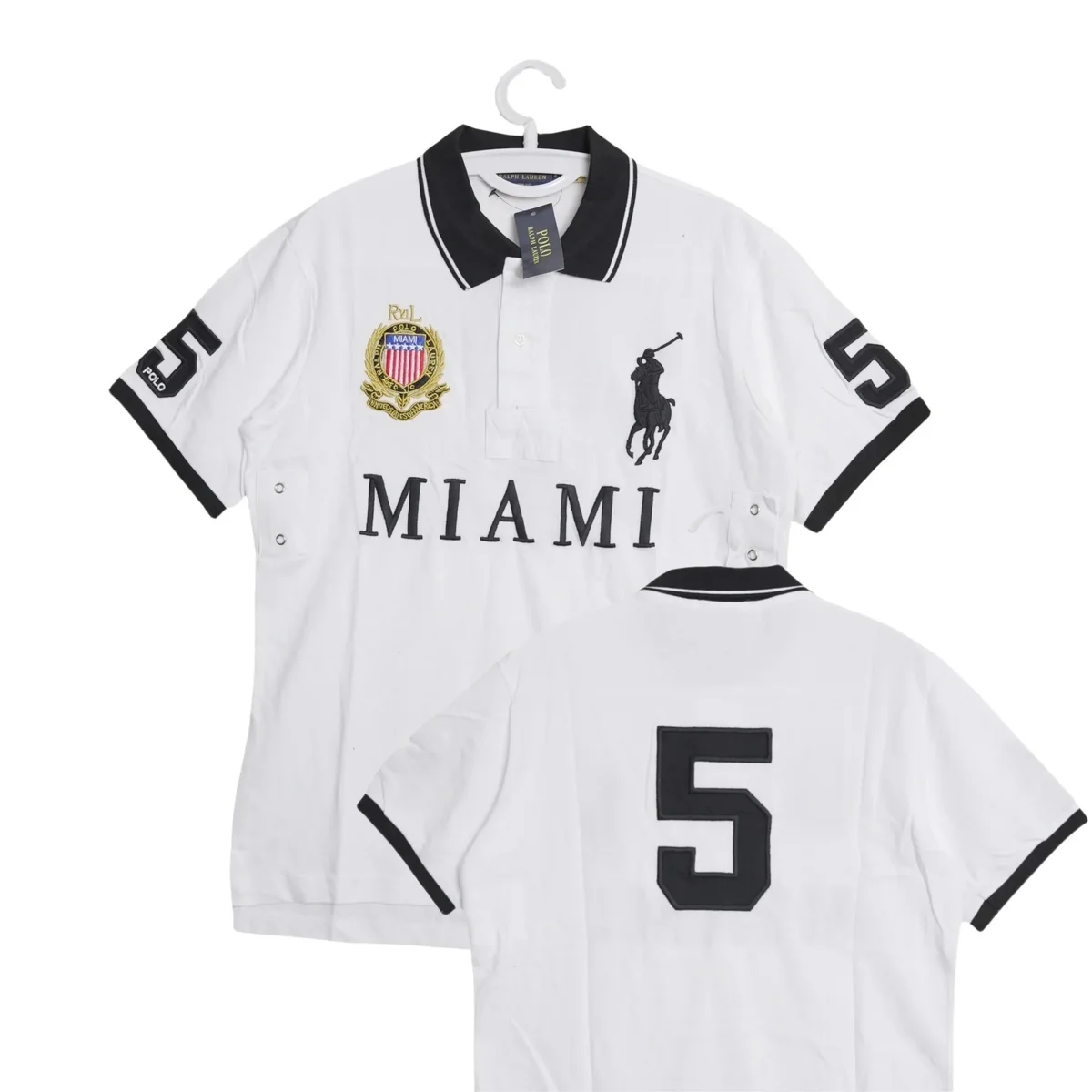 Polo Ralph Lauren Miami Polo Shirt White/Black