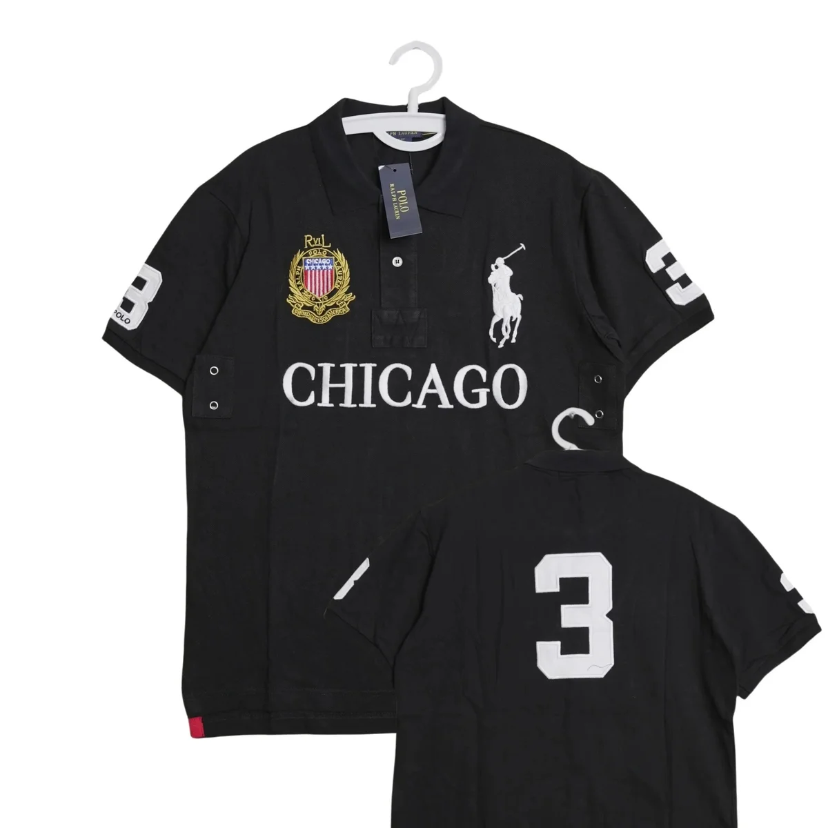 Polo Ralph Lauren Big Pony Chicago Black Polo Shirt