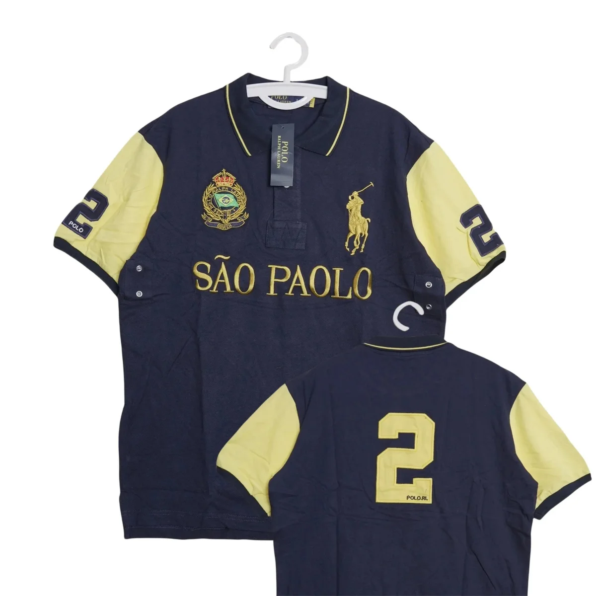 Polo Ralph Lauren São Paulo Polo Shirt Navy/Yellow