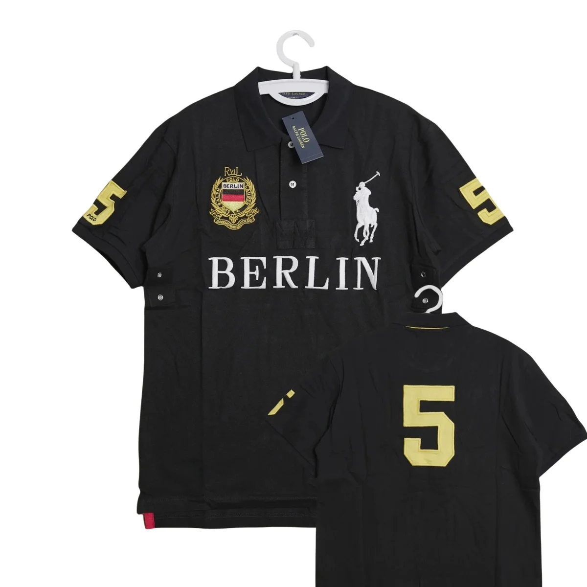 Polo Ralph Lauren Berlin Big Pony Polo Shirt Black/Yellow