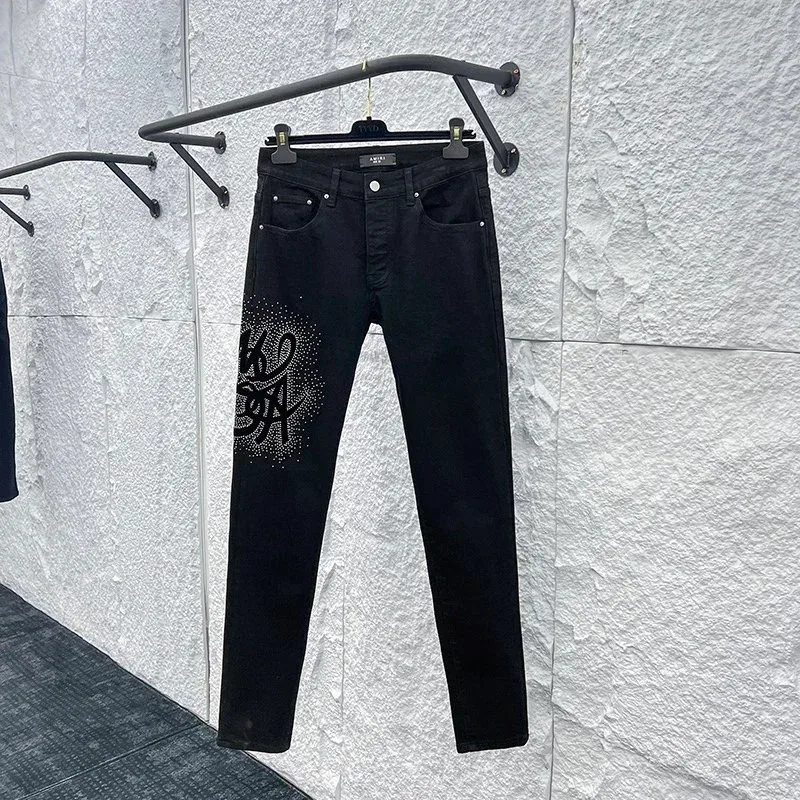 Black 'SOA' Print Jeans