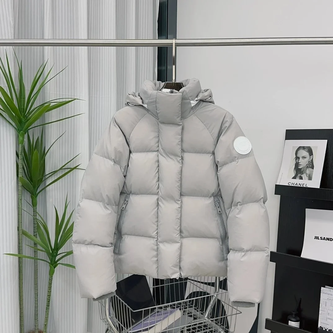 Light Grey Puffer Parka Winter Jacket