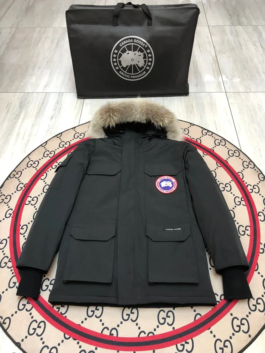 Canada Goose Expedition Black Parka with Fur Hood