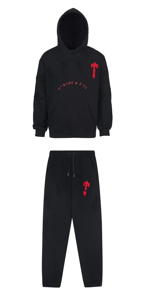 Trapstar Black Red 'It's a Secret' Tracksuit