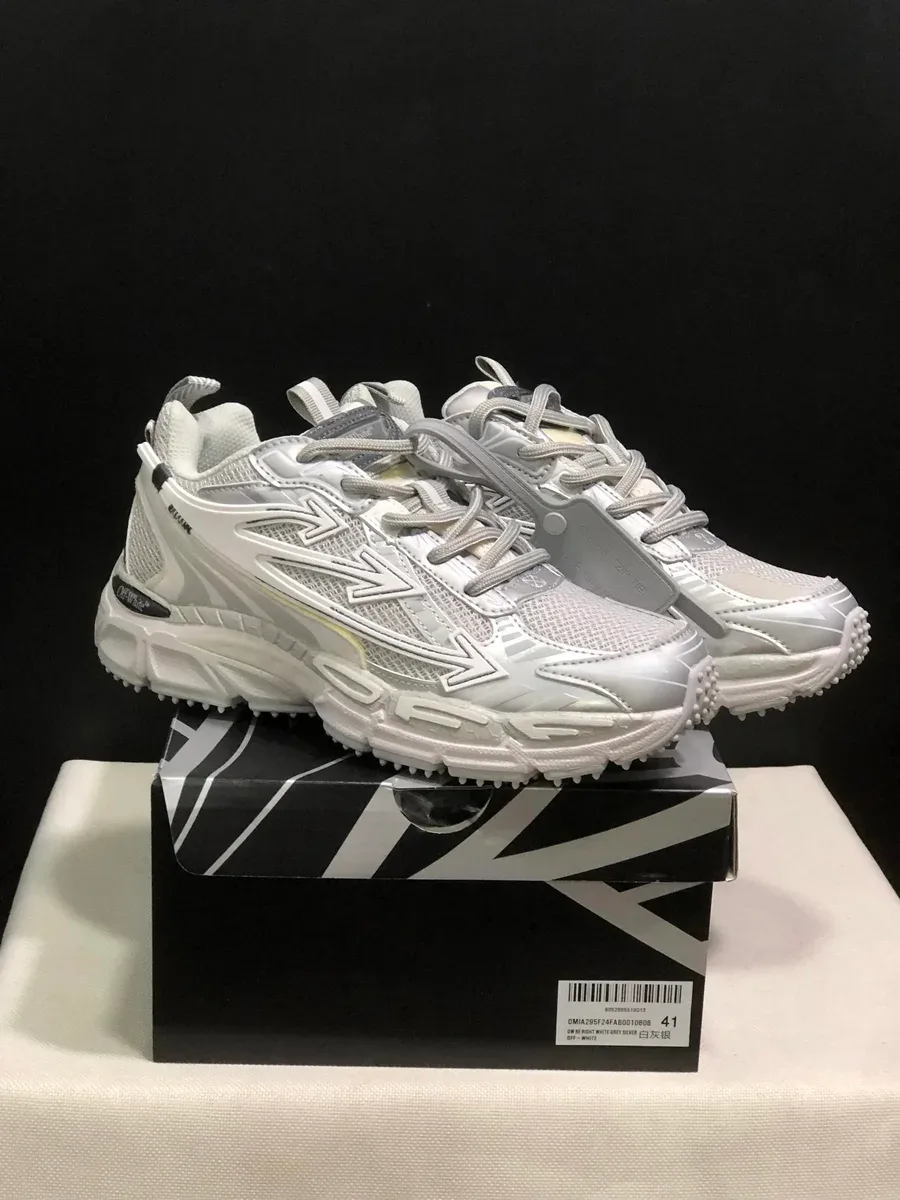 Unbranded OMIA295F24FAB0010B08 White Grey Silver Sneakers