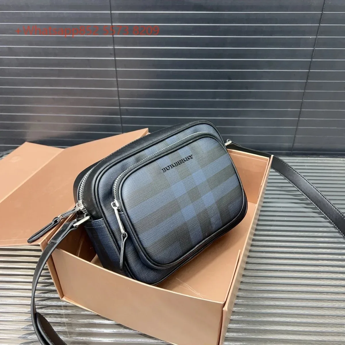 Burberry Burberry TB Monogram Top Quality 19 Crossbody Bag Blue