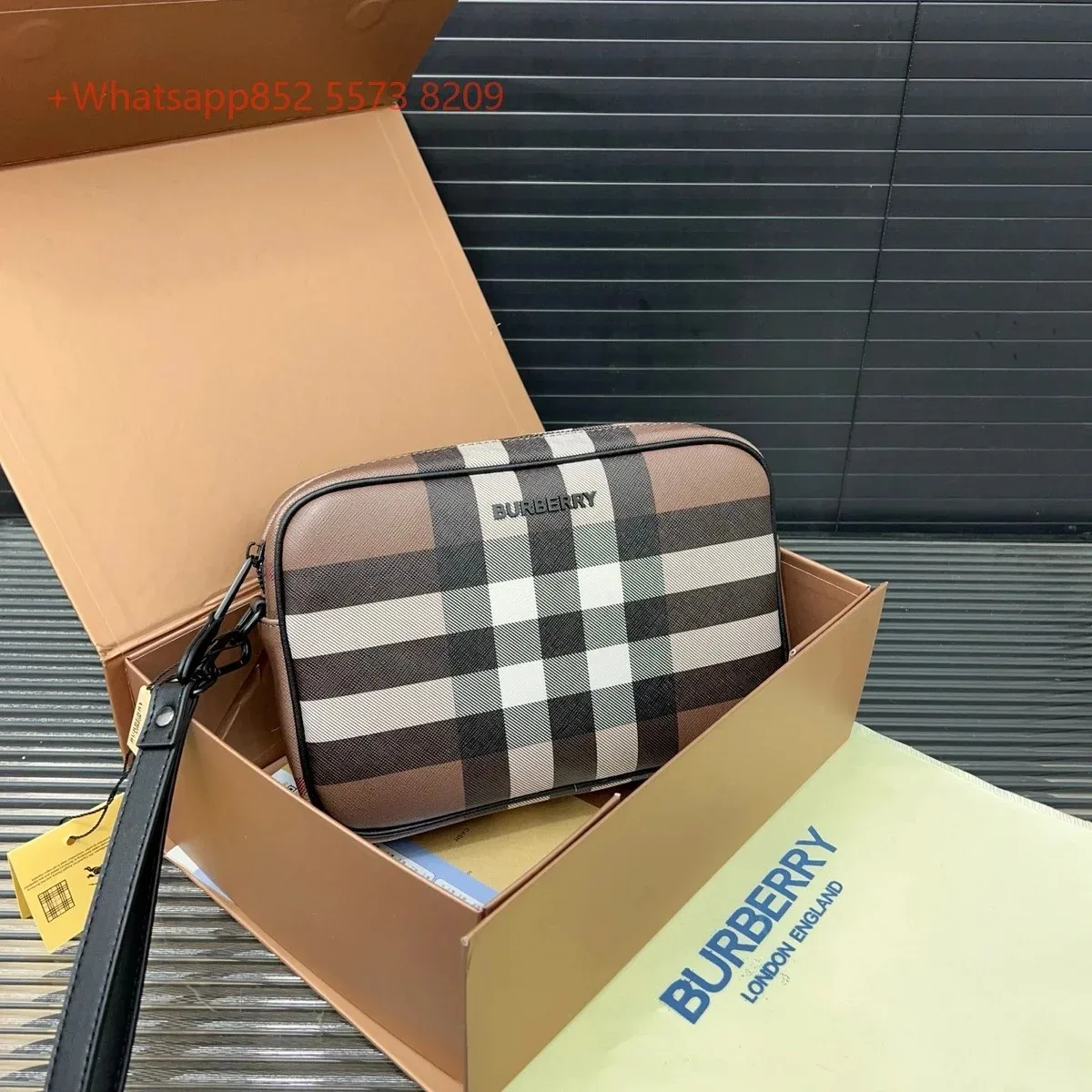 Burberry Top Quality 11 Check Pattern Crossbody Bag