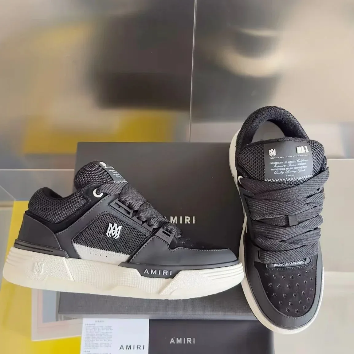 Amiri Amiri MA-1 Black & White Sneakers Black - 1