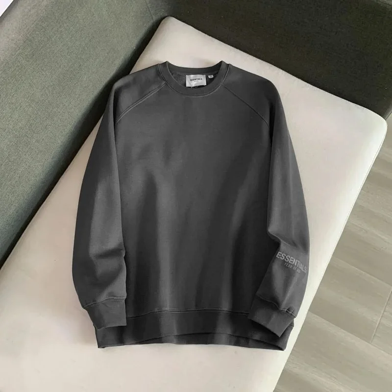 Essentials Dark Grey Crewneck Sweatshirt