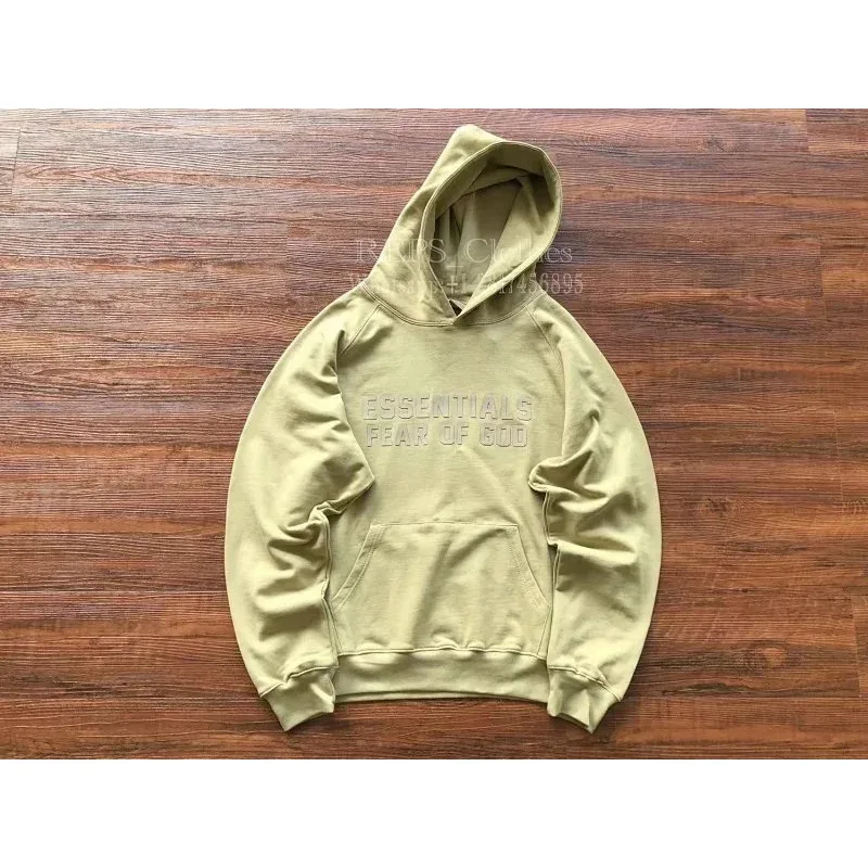 Fear of God Essentials Olive Hoodie Sweatshirt