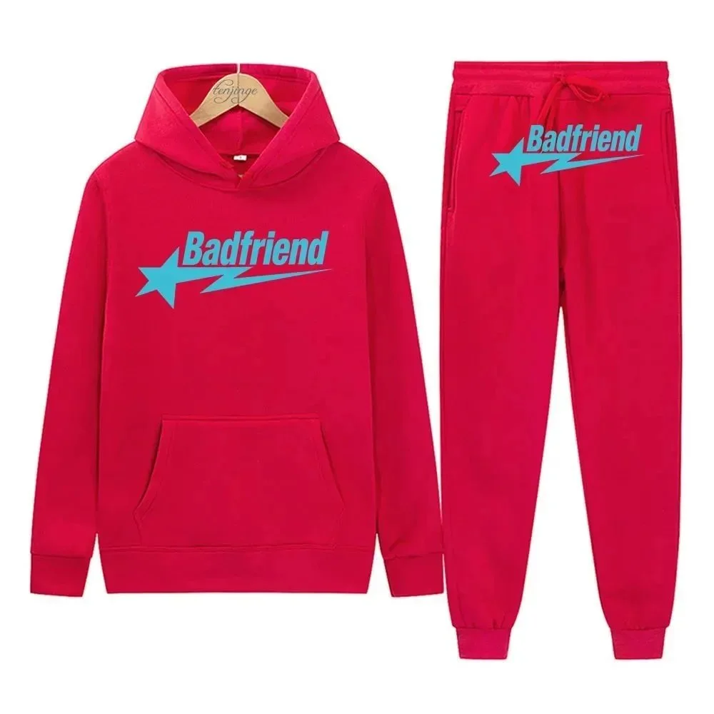 Badfriend DD-20 Red Hoodie & Sweatpants Set