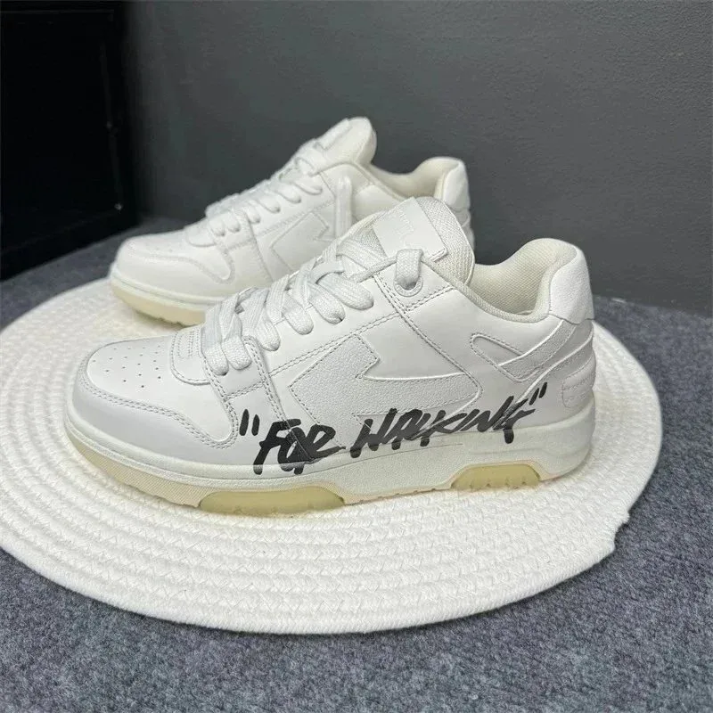 White Black Graffiti Sneakers