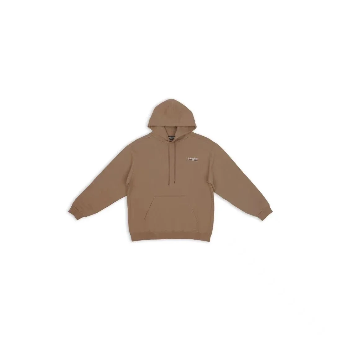 Balenciaga Beige Hoodie with Embroidered Logo