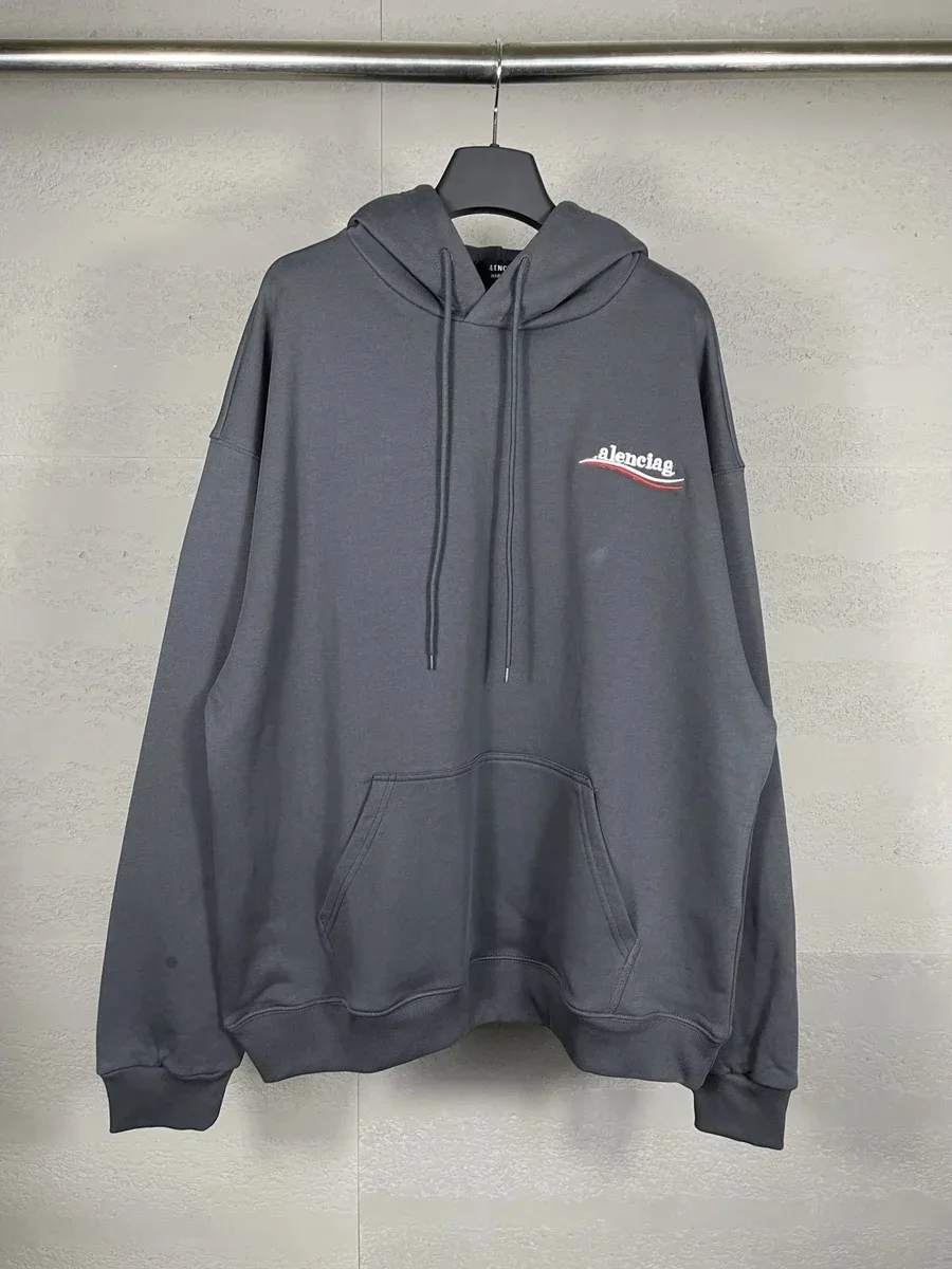 Balenciaga Hoodie Grey Alenciac Logo Pullover