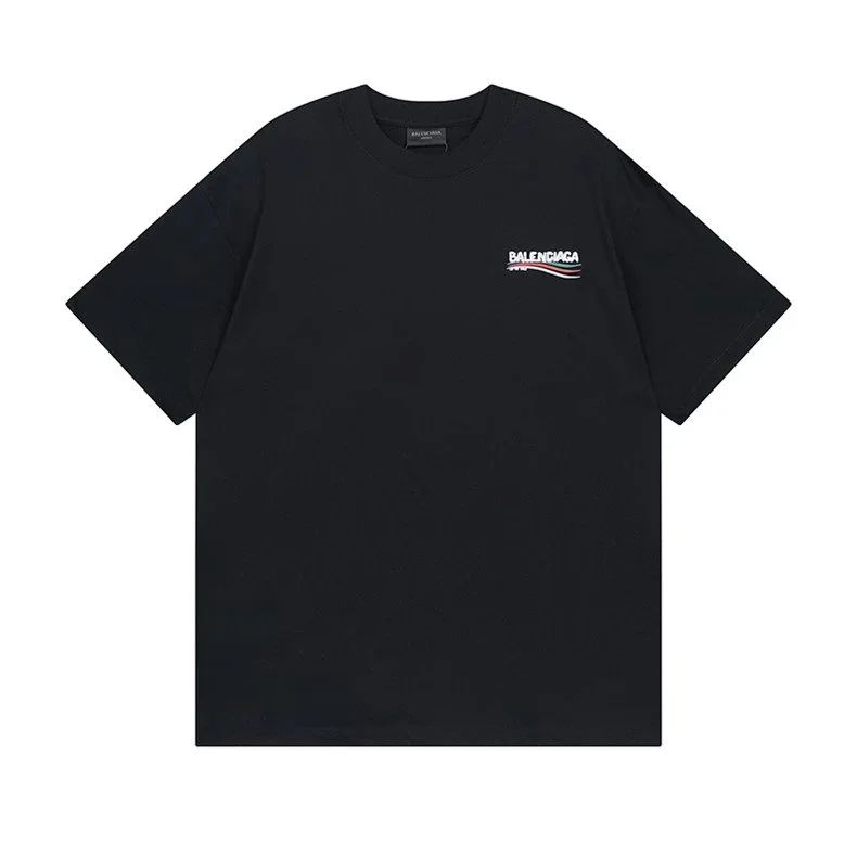 Balenciaga Black Political Logo T-Shirt