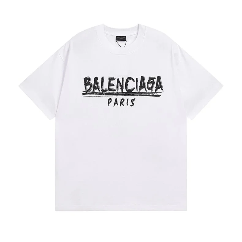 Balenciaga White 'BALENCIAGA PARIS' T-Shirt