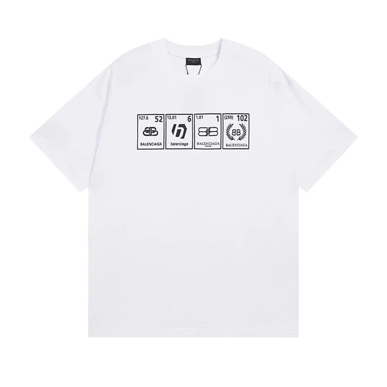 Balenciaga White Periodic Table T-Shirt