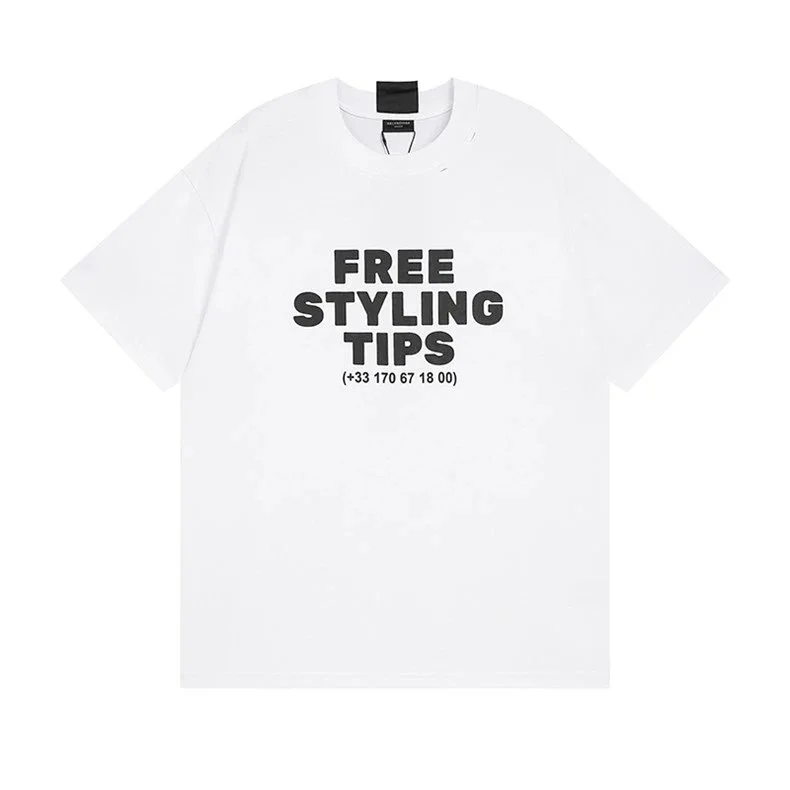 Unisex Free Styling Tips White T-Shirt