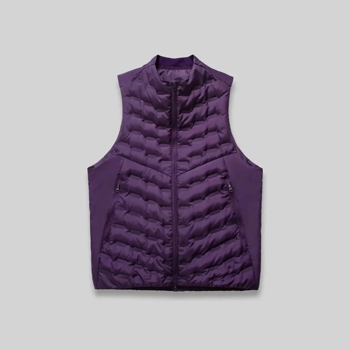 Purple Quilted Puffer Vest