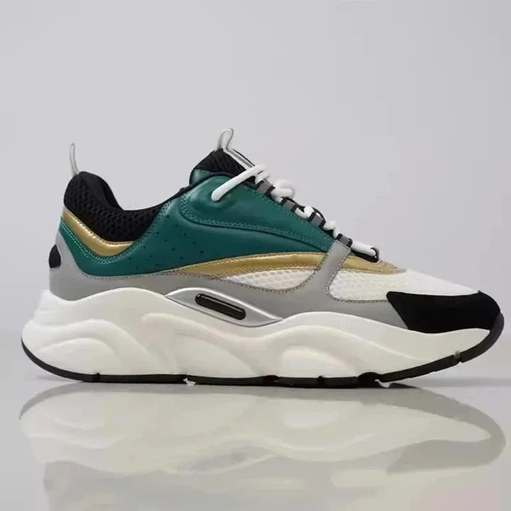 Dior Lady Dior Green & Gold Sneakers
