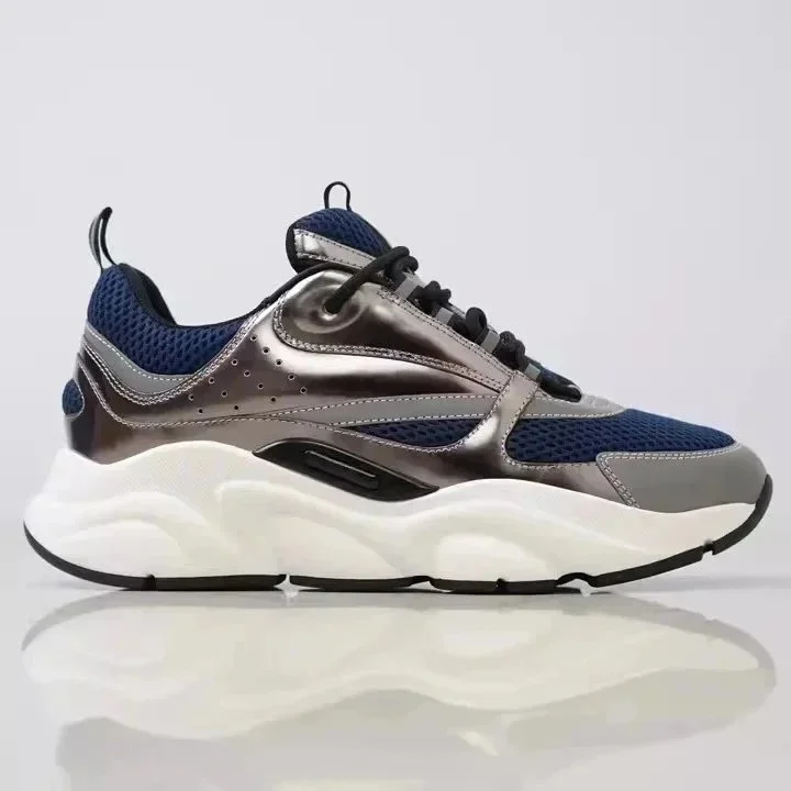 Unisex Metallic Blue & Silver Sneakers
