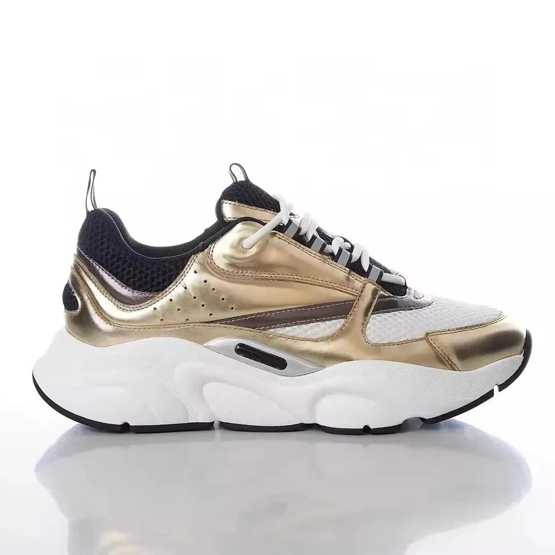 Dior Lady Dior Gold Metallic Sneakers