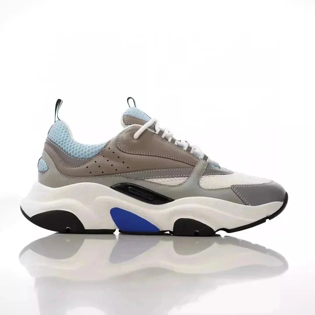 Unisex Chunky Sneakers Grey/Blue Sporty