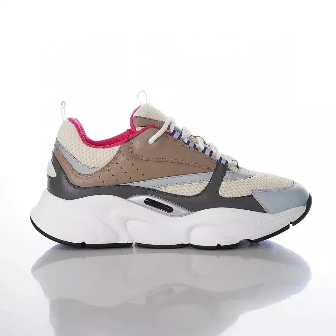 Unisex Chunky Sneakers Beige/Pink/White