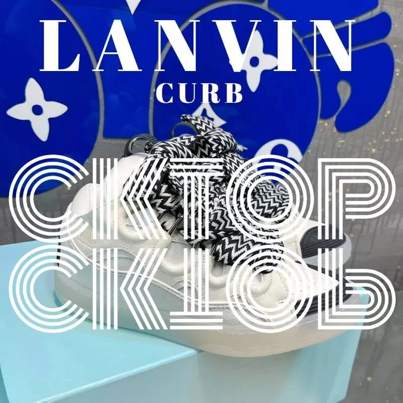 Lanvin Curb White/Black Sneakers