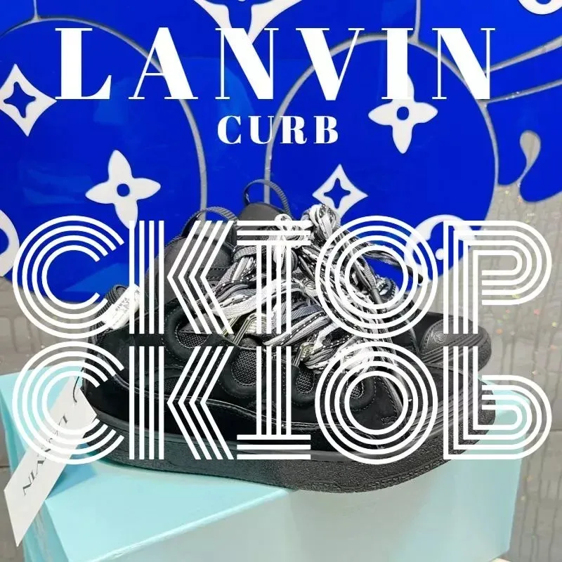 LANVIN Curb CKTOP CKIOL Black Sneakers