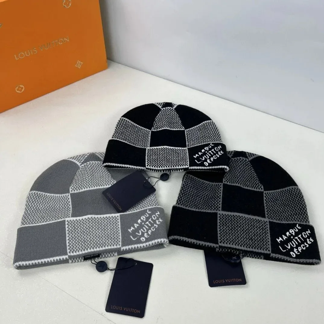 Louis Vuitton Tabi L格子帽子灰 Beanie