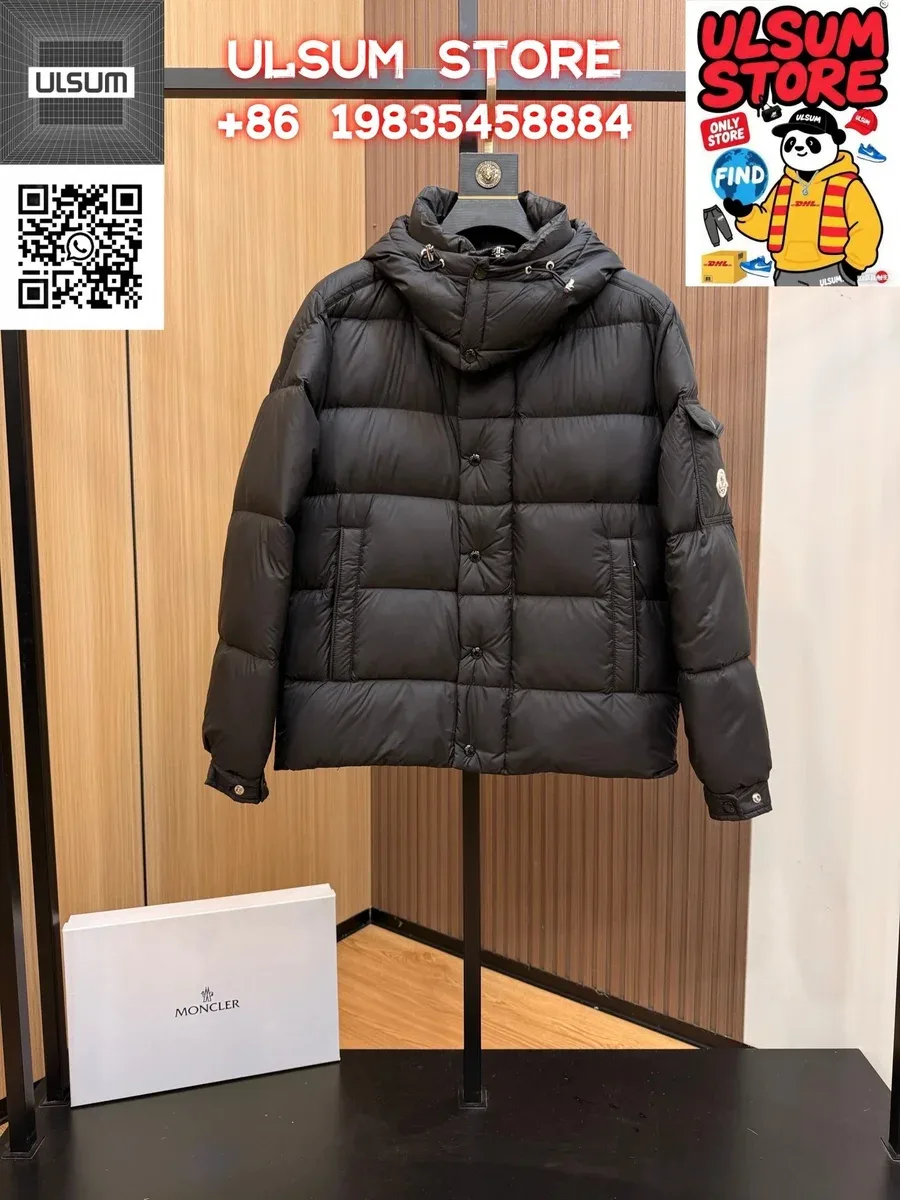 Moncler Black Puffer Parka Coat