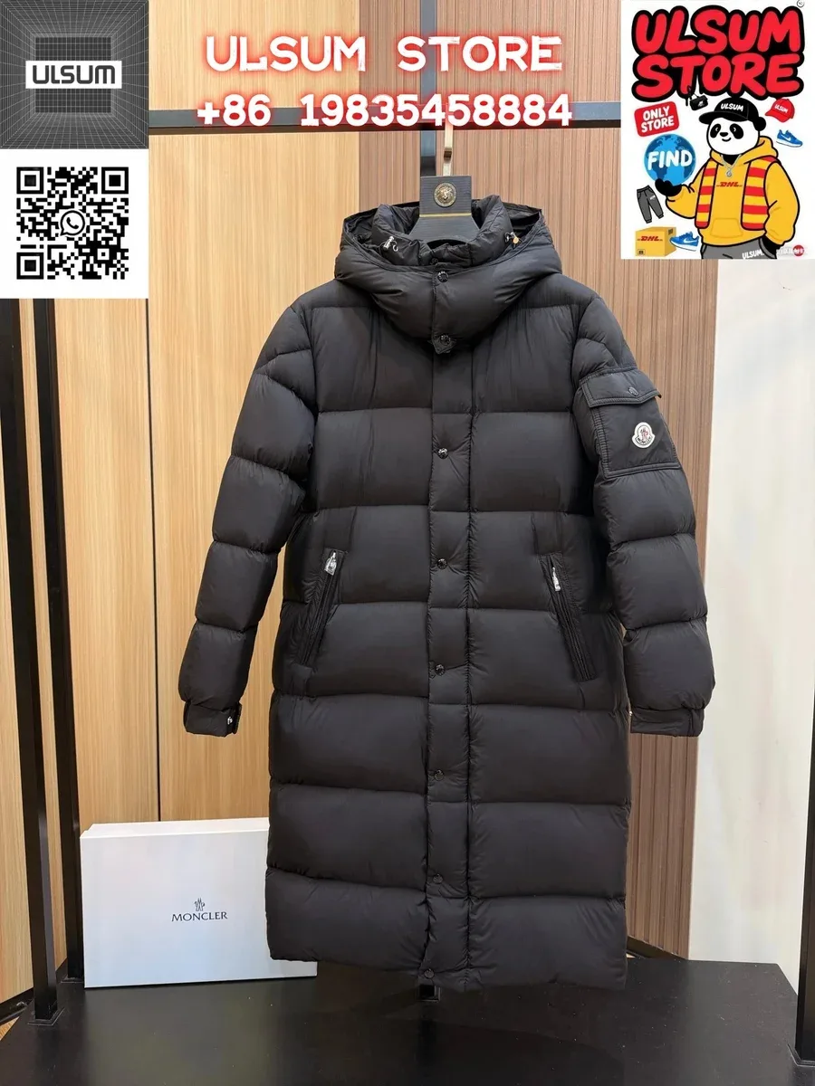 Moncler Black Long Puffer Coat