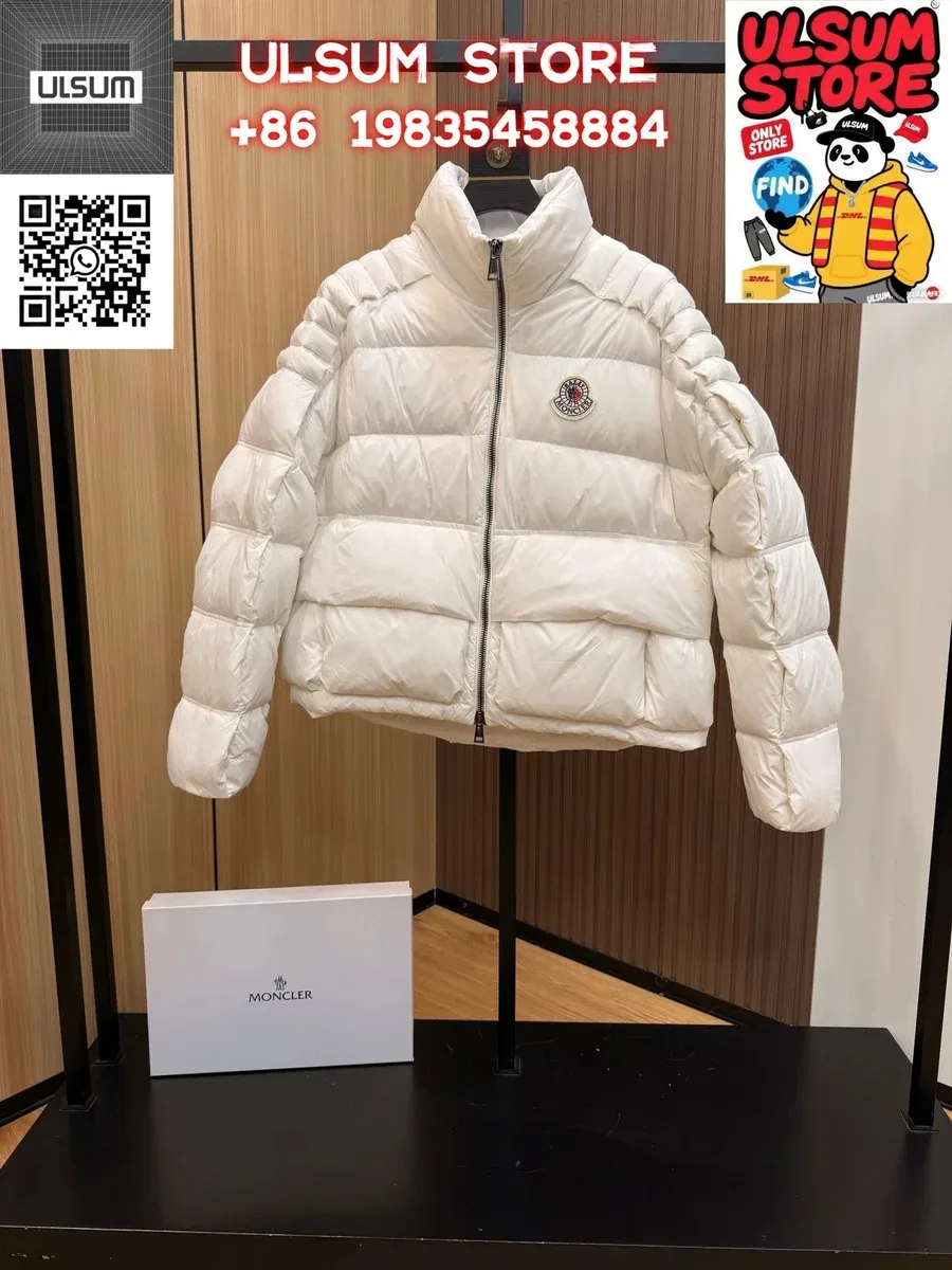 Moncler White Puffer Jacket Parka