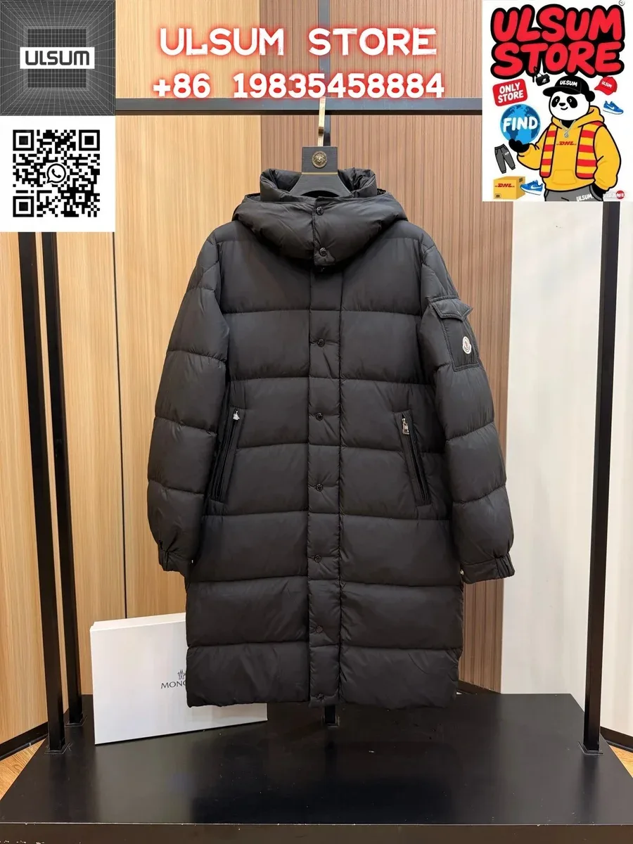 Moncler Black Long Puffer Coat