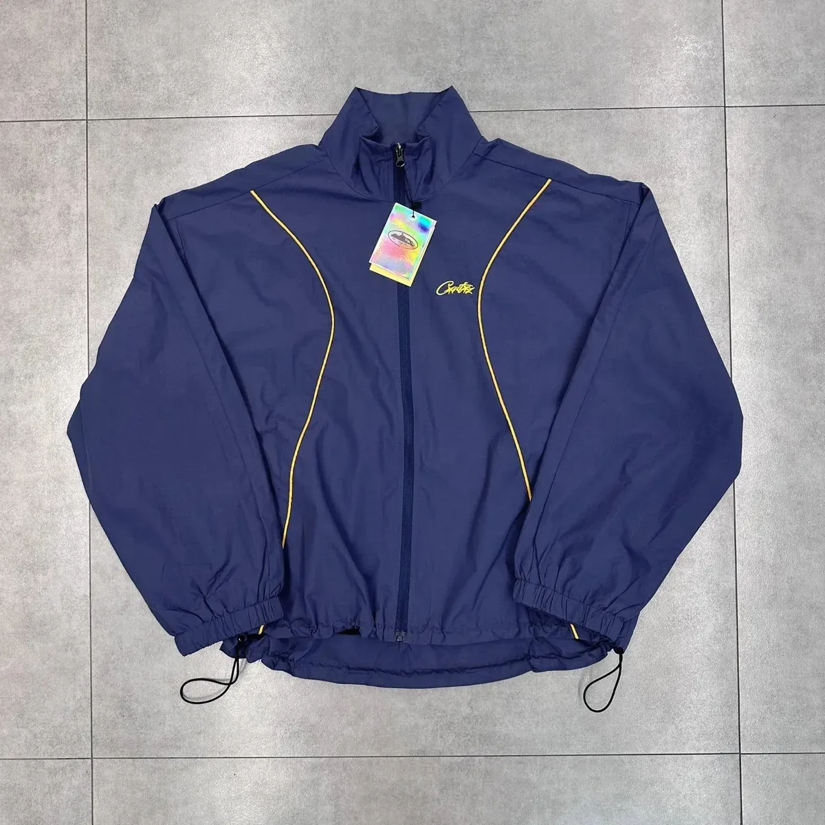 Navy Yellow Contrast Track Jacket