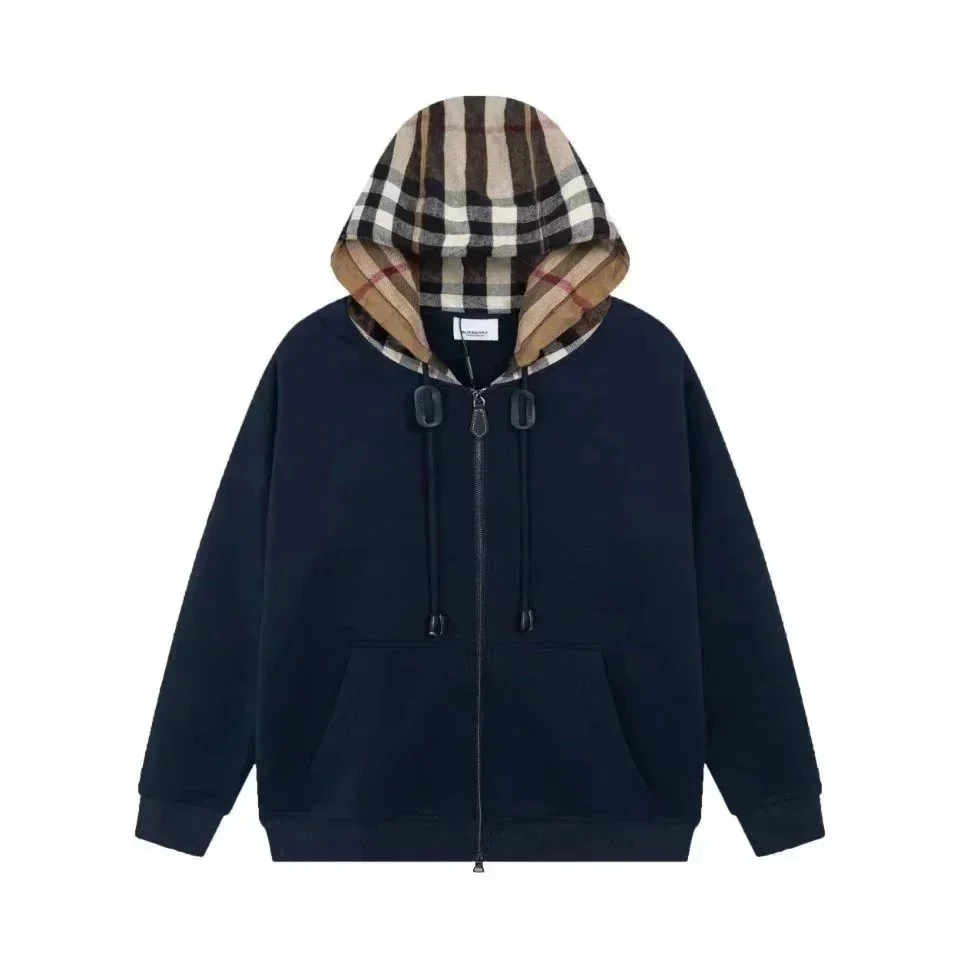 Burberry Navy Nova Check Hoodie